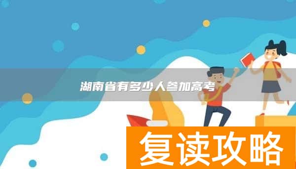 湖南省有多少人参加高考